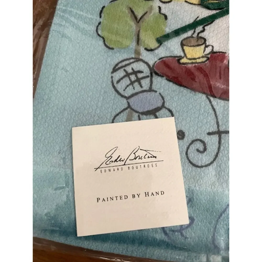 Hand Painted Tea Towels Le Cafe Set French Bistro Decor Gift Idea Cottagecore
